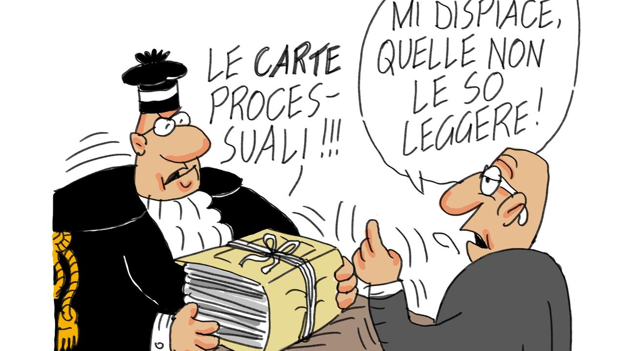 La vignetta di Gef: il falso cartomante finisce in tribunale