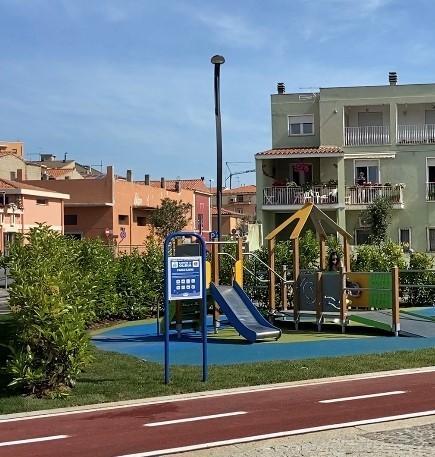 Una mini area giochi dedicata al divertimento dei piccoli 