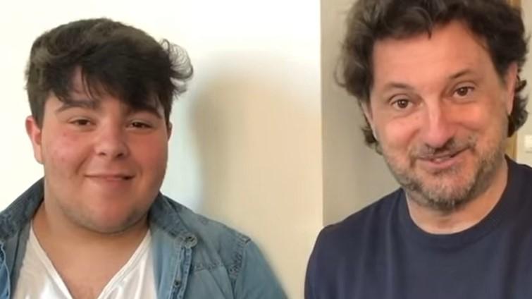 Alessio Scali , 18 anni, con Leonardo Pieraccioni