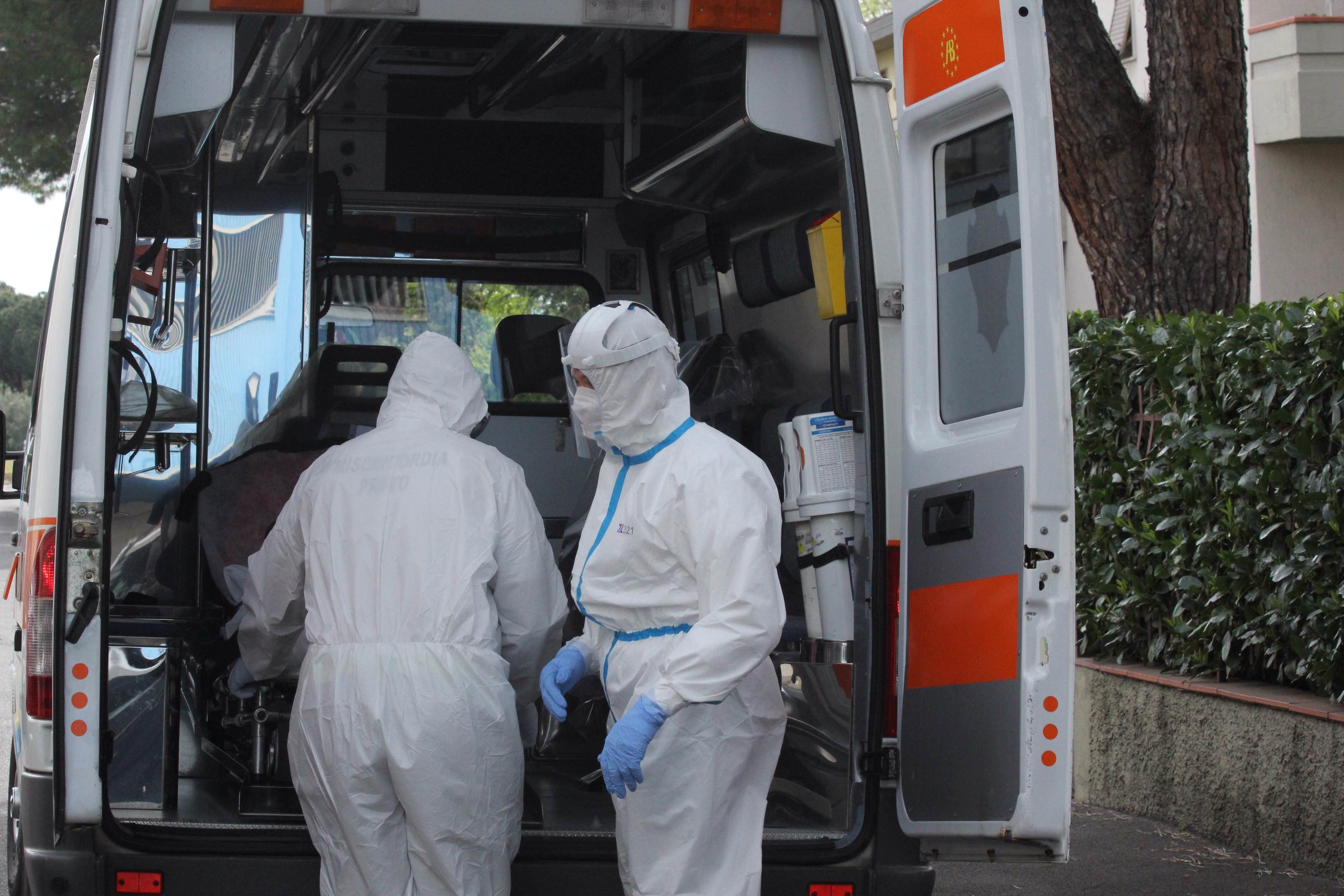 Un'ambulanza Covid