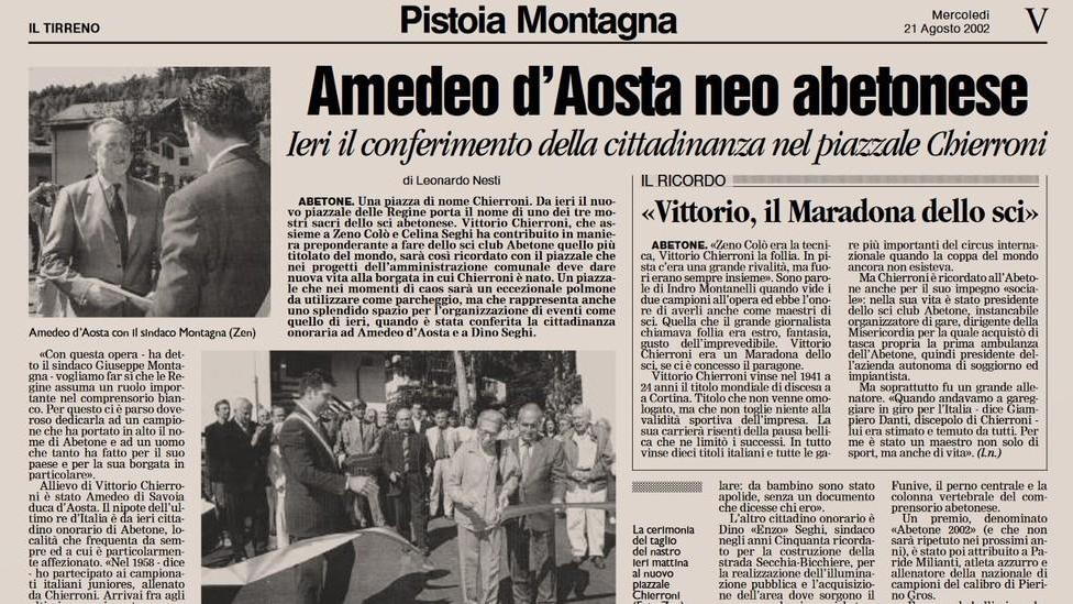 Quando Amedeo di Savoia imparava a sciare ad Abetone