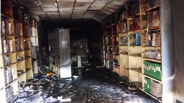 Argenta, incendio alla Camera del Lavoro: migliaia di documenti distrutti