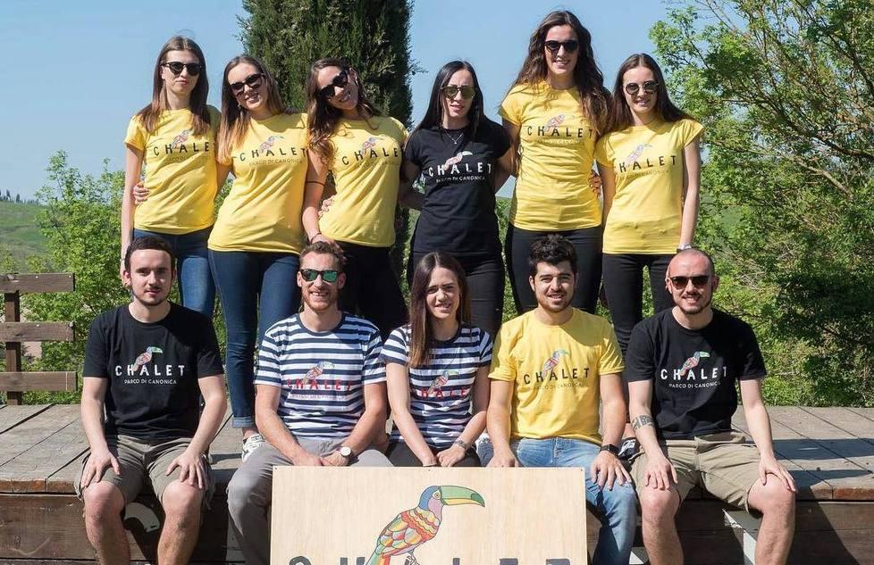 l gruppo dello Chalet di Canonica: Cosimo Neri è il secondo a sedere da sinistra