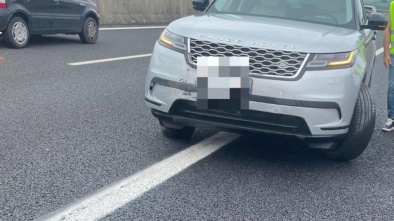L'auto incidentata dopo il testacoda