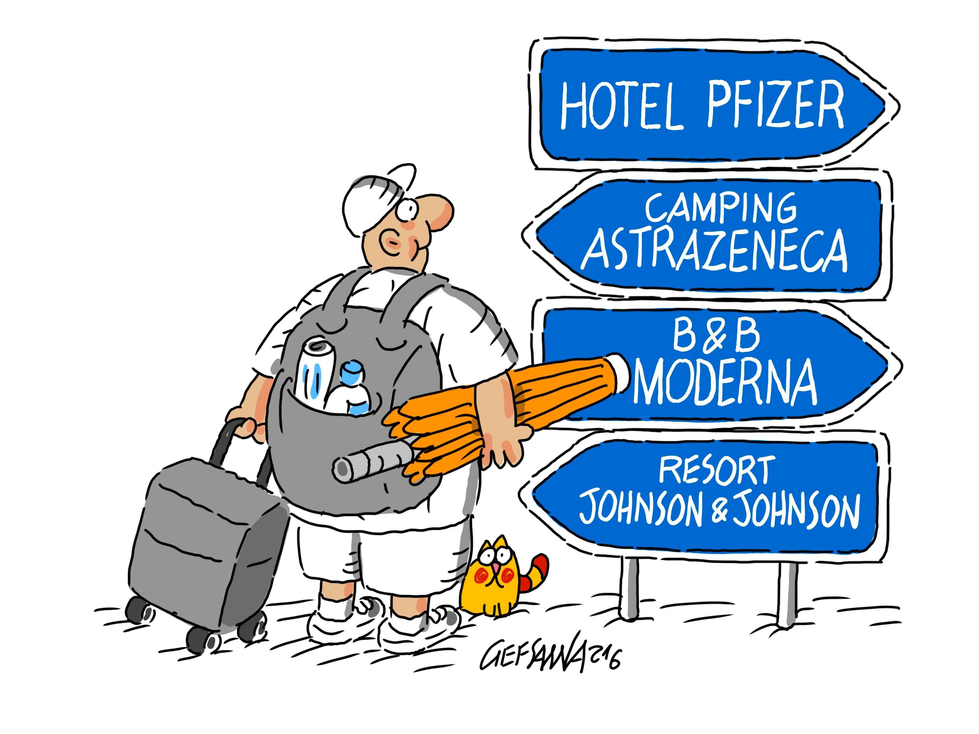 La vignetta di Gef, la proposta delle discoteche: libero accesso ai turisti vaccinati