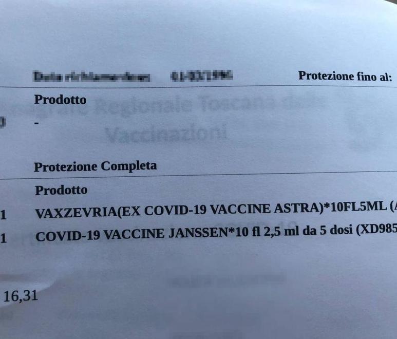 Le danno il green pass ma prima e seconda dose sono fatte con vaccini diversi 