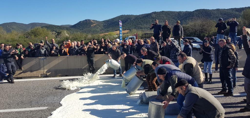 Un momento della protesta dei pastori del 2019