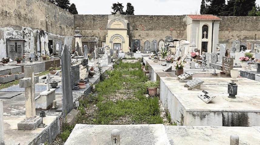 Incuria nei vialetti al cimitero di Cecina: «Qui erba alta e trascuratezza»