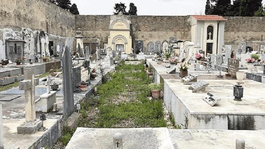 Incuria nei vialetti al cimitero di Cecina: «Qui erba alta e trascuratezza»