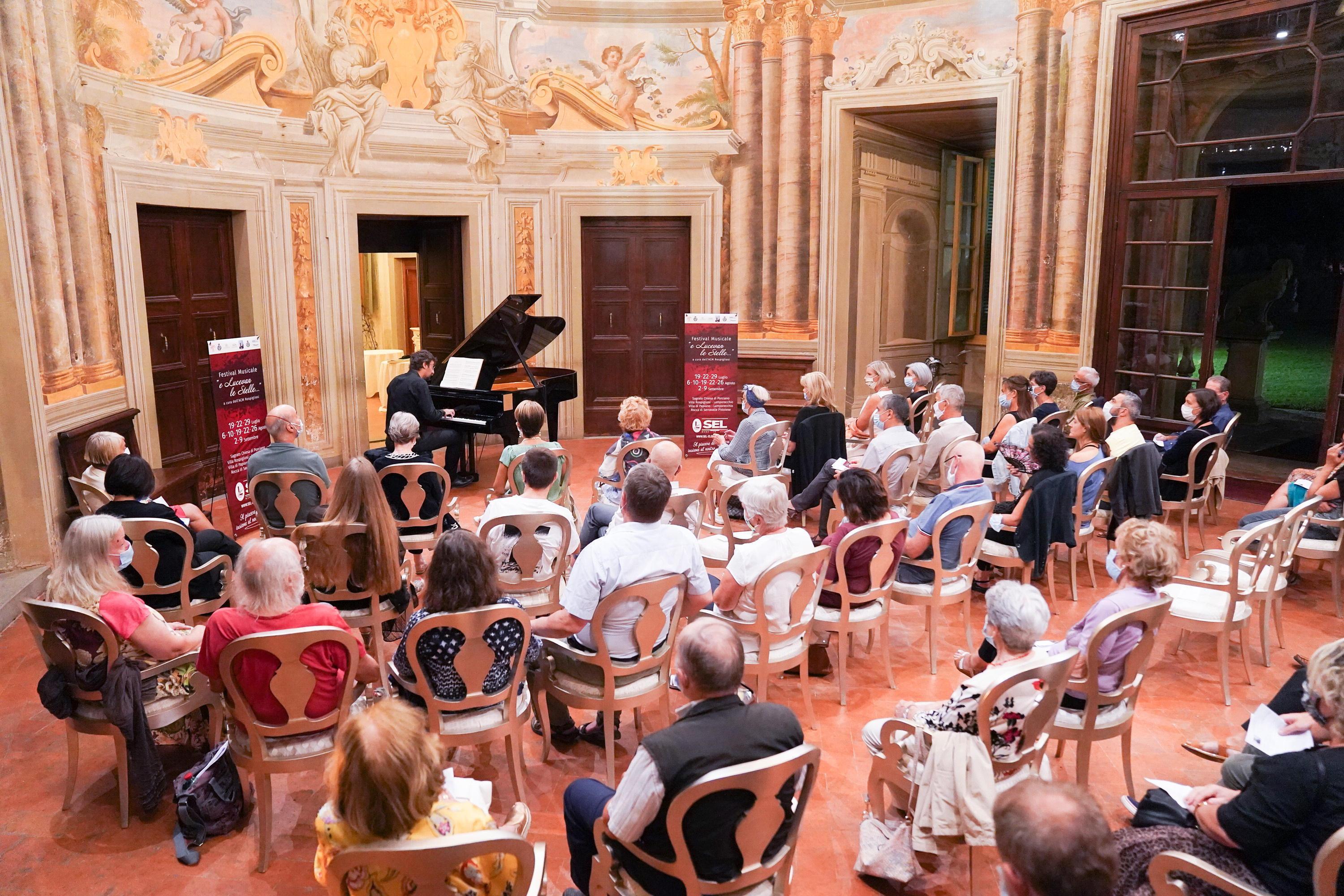 La sala concerti di Villa Rospigliosi di Lamporecchio