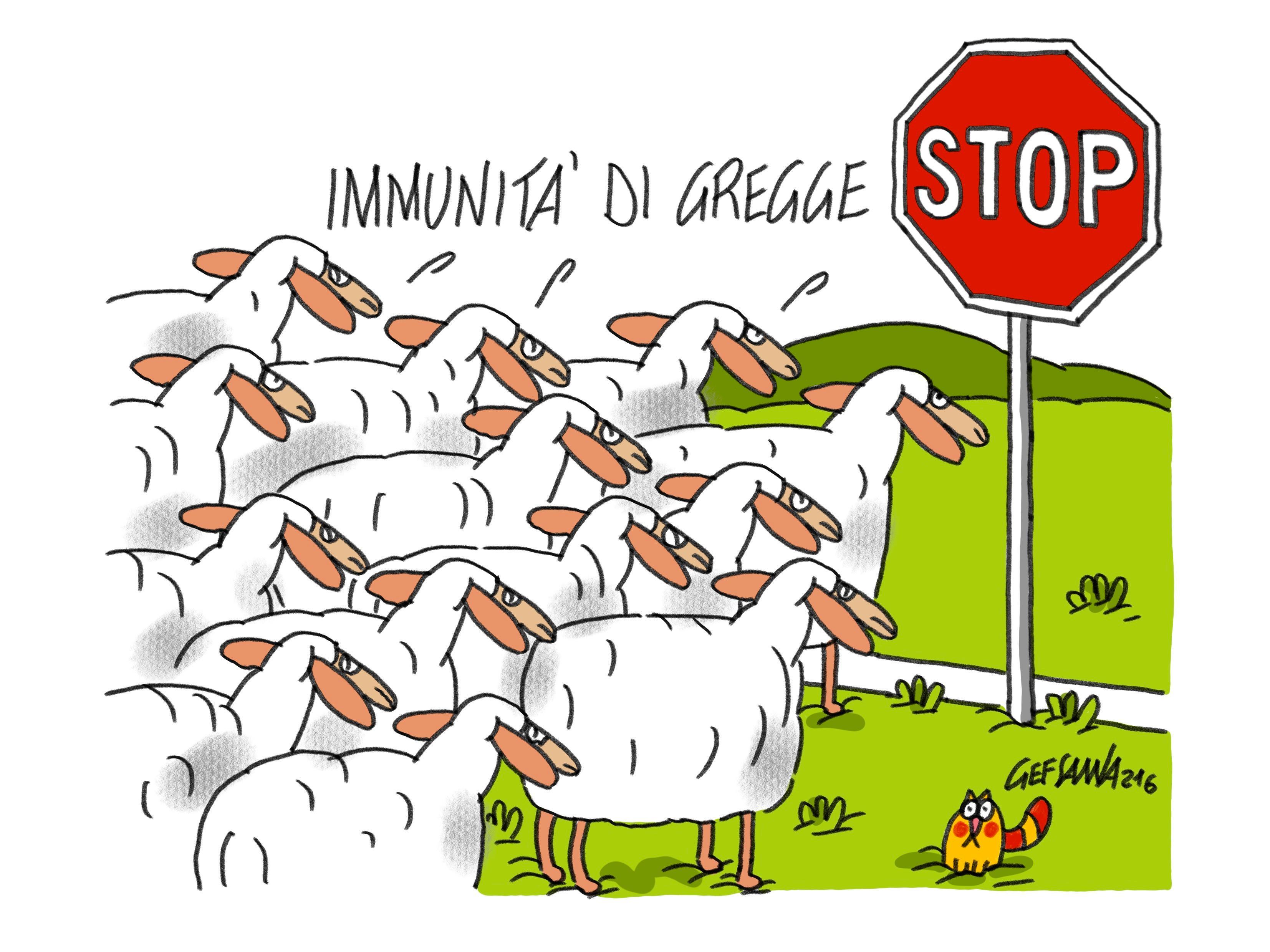 La vignetta di Gef - Prima i richiami, prenotazioni da rimodulare: la campagna vaccinale rallenta