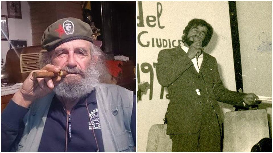 Ilario Da Costa, detto Lari di Santa Maria del Giudice morto all'età di 83 anni e Da Costa al microfono