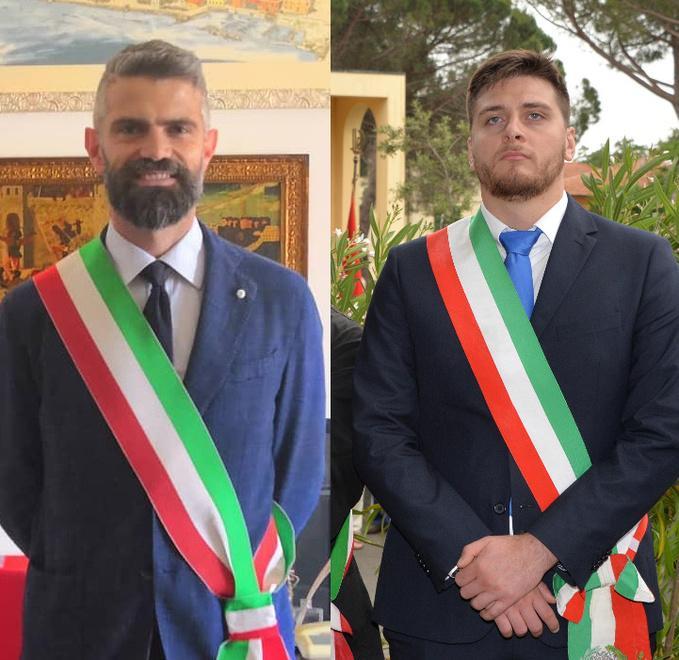 Da sinistra il sindaco di Piombino Francesco Ferrari e il sindaco di Monterotondo Giacomo Termine