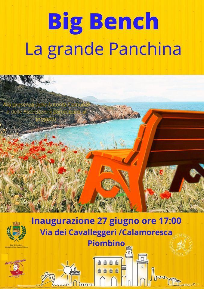Un disegno-bozza della grande panchina che sarà installata sul piazzale a Calamoresca