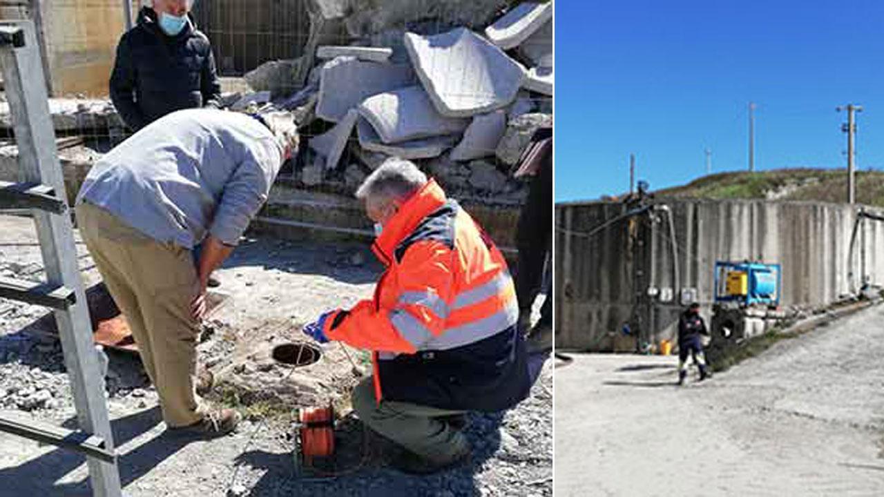 I rilievi dell’Arpat nella discarica della Grillaia a Chianni