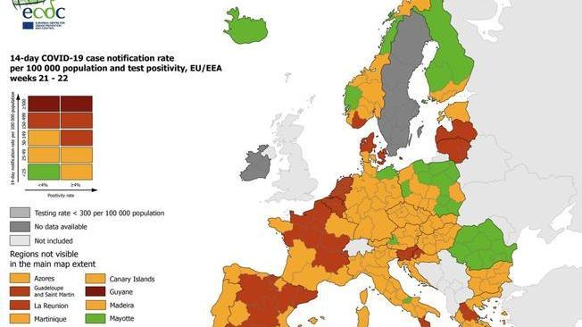 Quasi tutta l'Italia è verde: l'Europa rettifica la mappa Covid