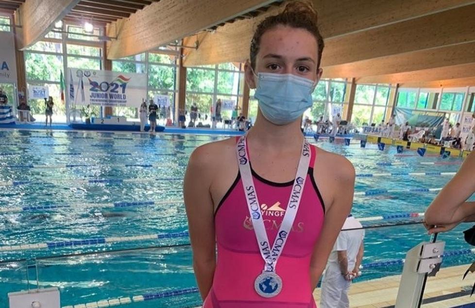 Talenti è vicecampionessa mondiale di nuoto pinnato 