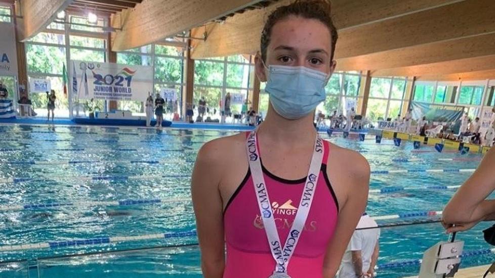 Talenti è vicecampionessa mondiale di nuoto pinnato