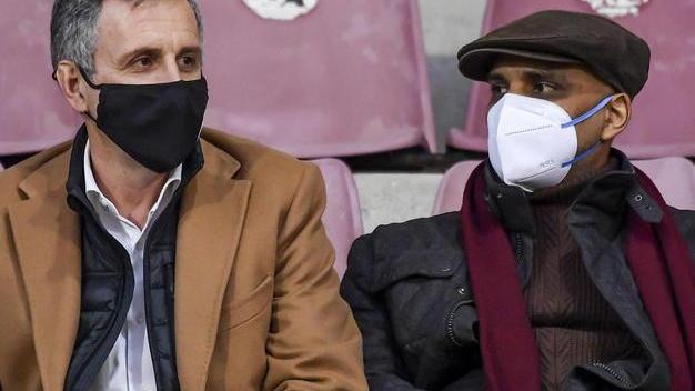 L'imprenditore indiano Yogesh Maurya e l'italo americano Roberto Angiolucci allo stadio Picchi (Masini)