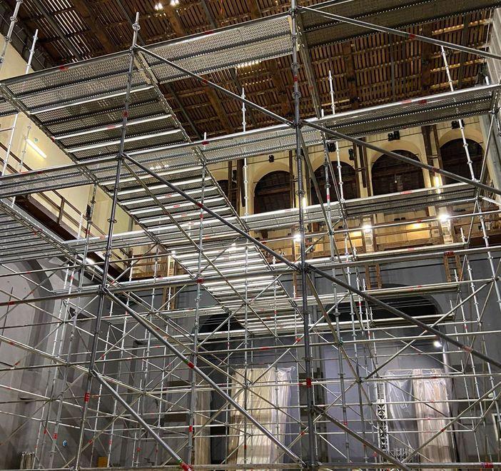 Partiti i lavori alla graticcia del Teatro Comunale