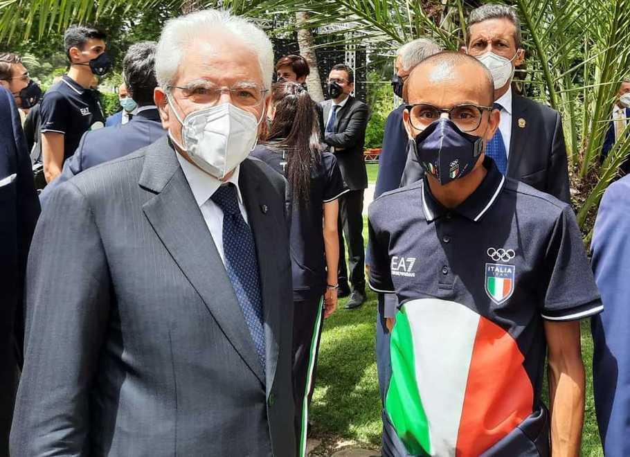 L’atleta di San Polo El Fathoui al Quirinale con gli azzurri delle Olimpiadi 