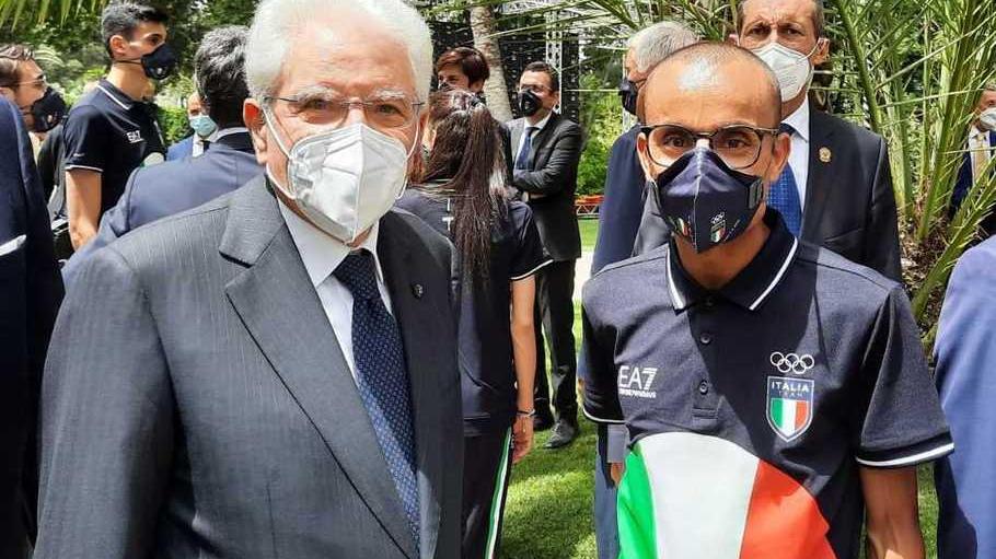L’atleta di San Polo El Fathoui al Quirinale con gli azzurri delle Olimpiadi