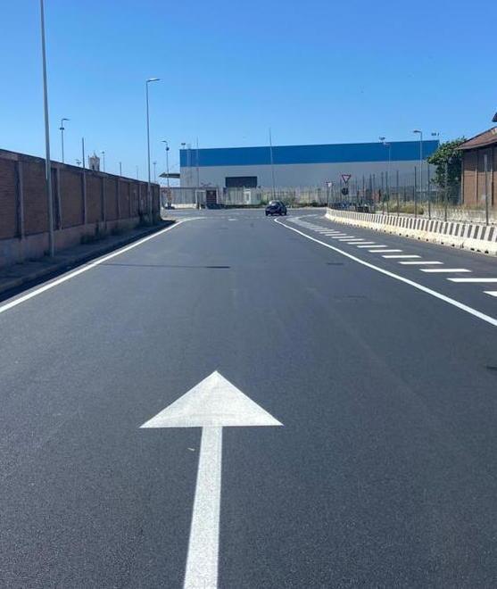 Nuova strada in uscita dal varco Valessini 