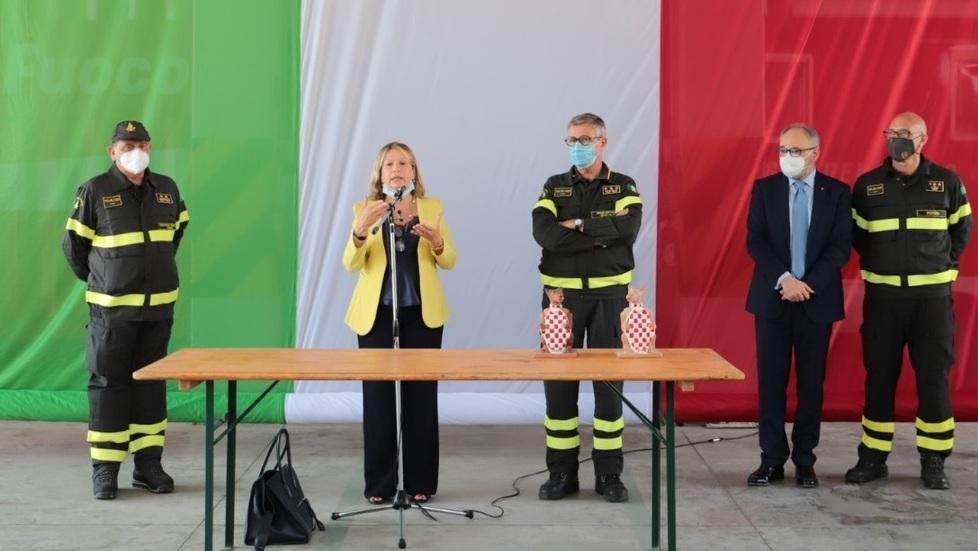 I vertici dei vigili del fuoco in visita a CasaSicura
