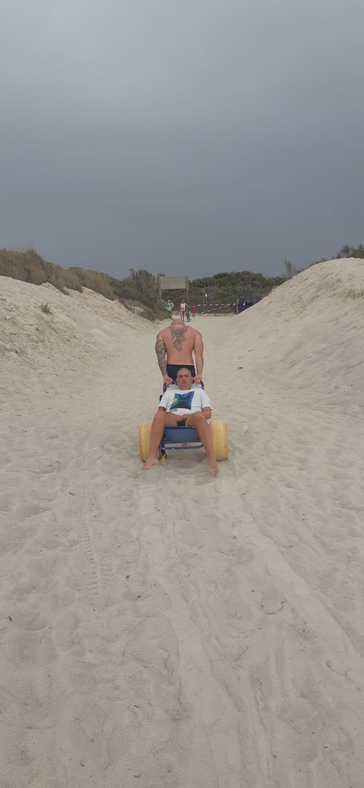 Senza passerella Dario deve essere trascinato (foto concessa da Dario)