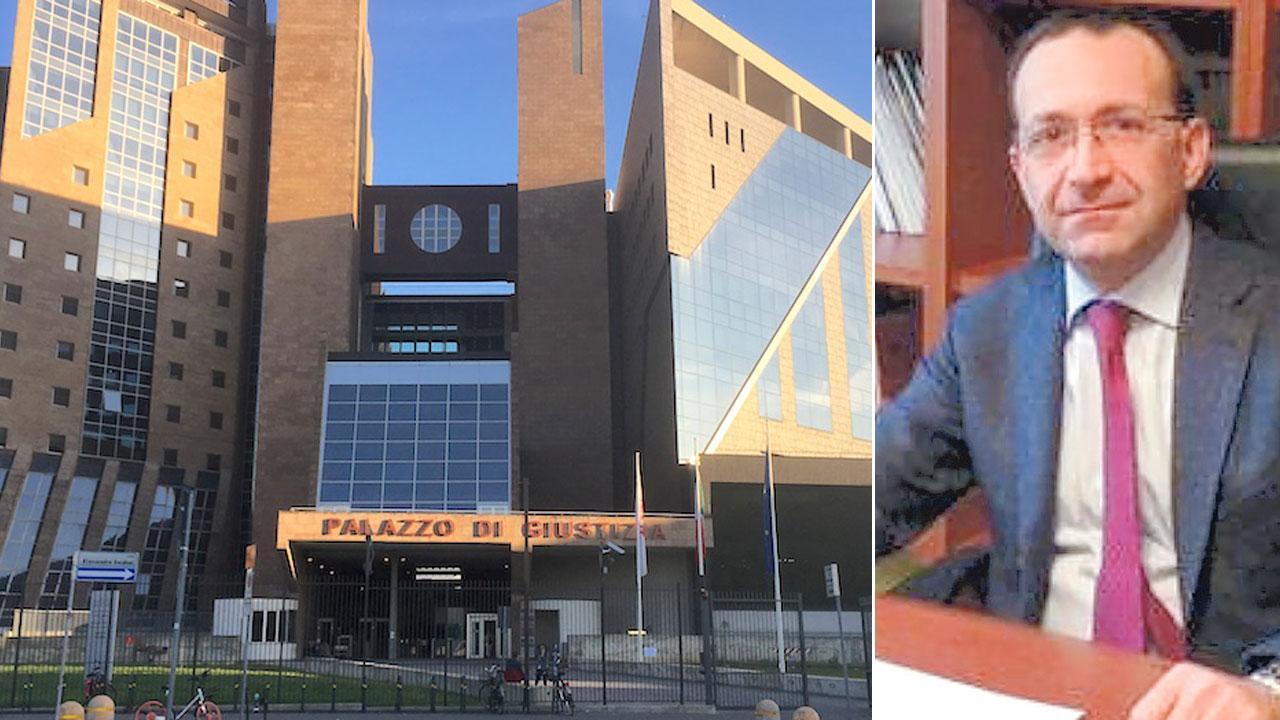L’avvocato Giovanni Ligato e, a fianco, il palazzo di giustizia di Firenze, sede della Corte d’appello