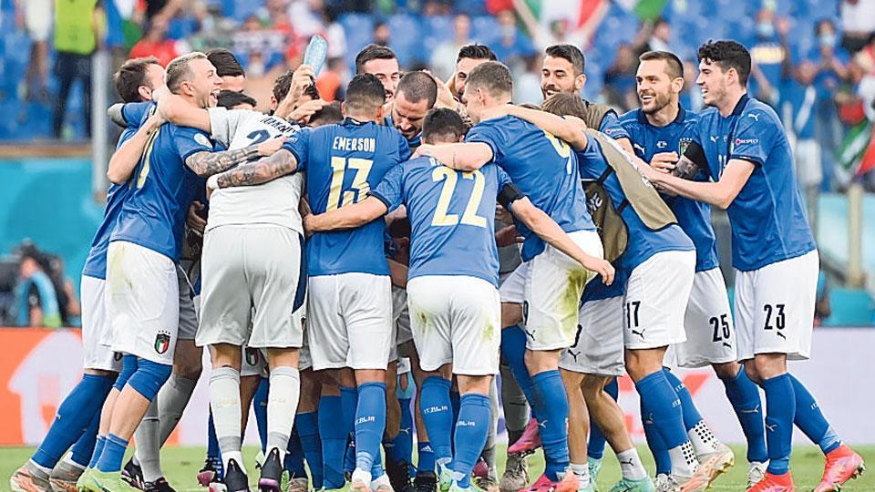La gioia del gruppo azzurro