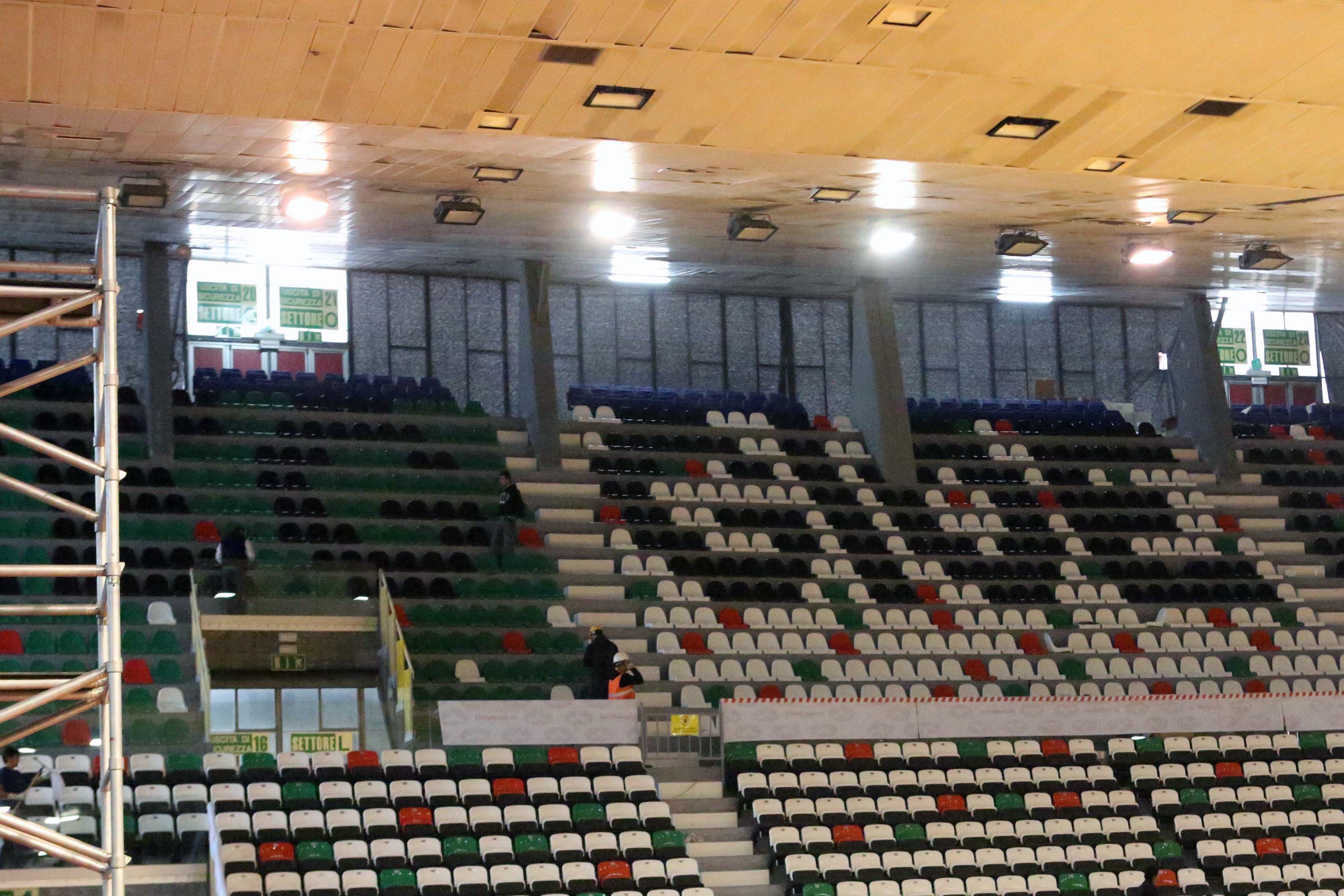 I lavori all'interno dell'impianto di via Guasco