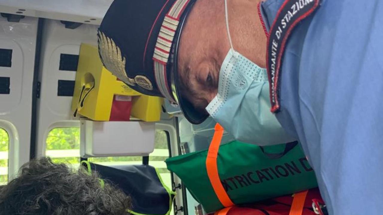 Nicola in ambulanza con il padre