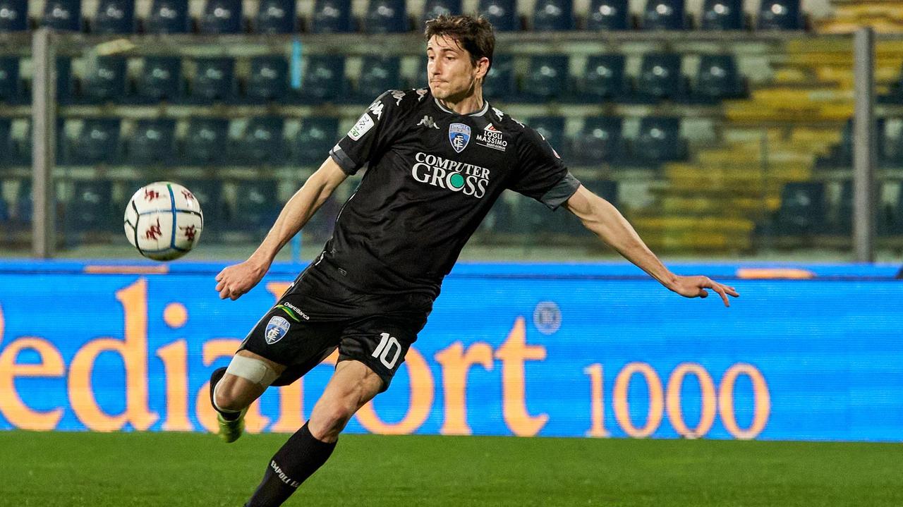L’attaccante e trequartista Stefano Moreo in azione con la maglia dell’Empoli (Foto agenzia Carlo Sestini)