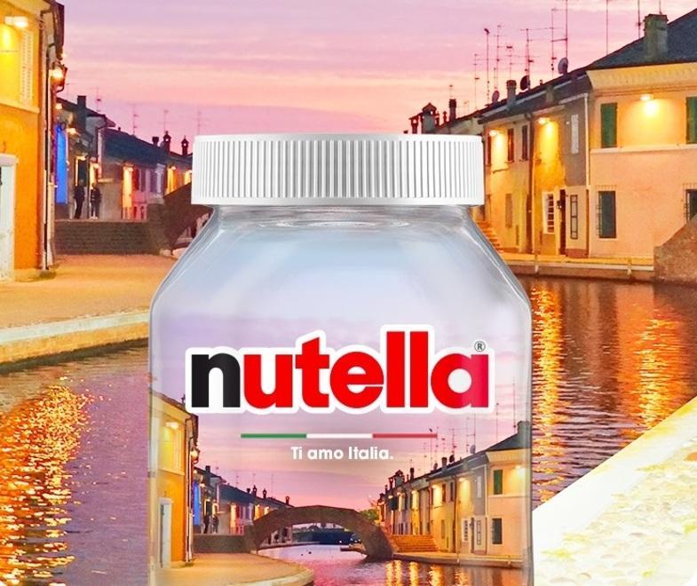 Comacchio in posa per la Nutella, la laguna finisce sul barattolo 