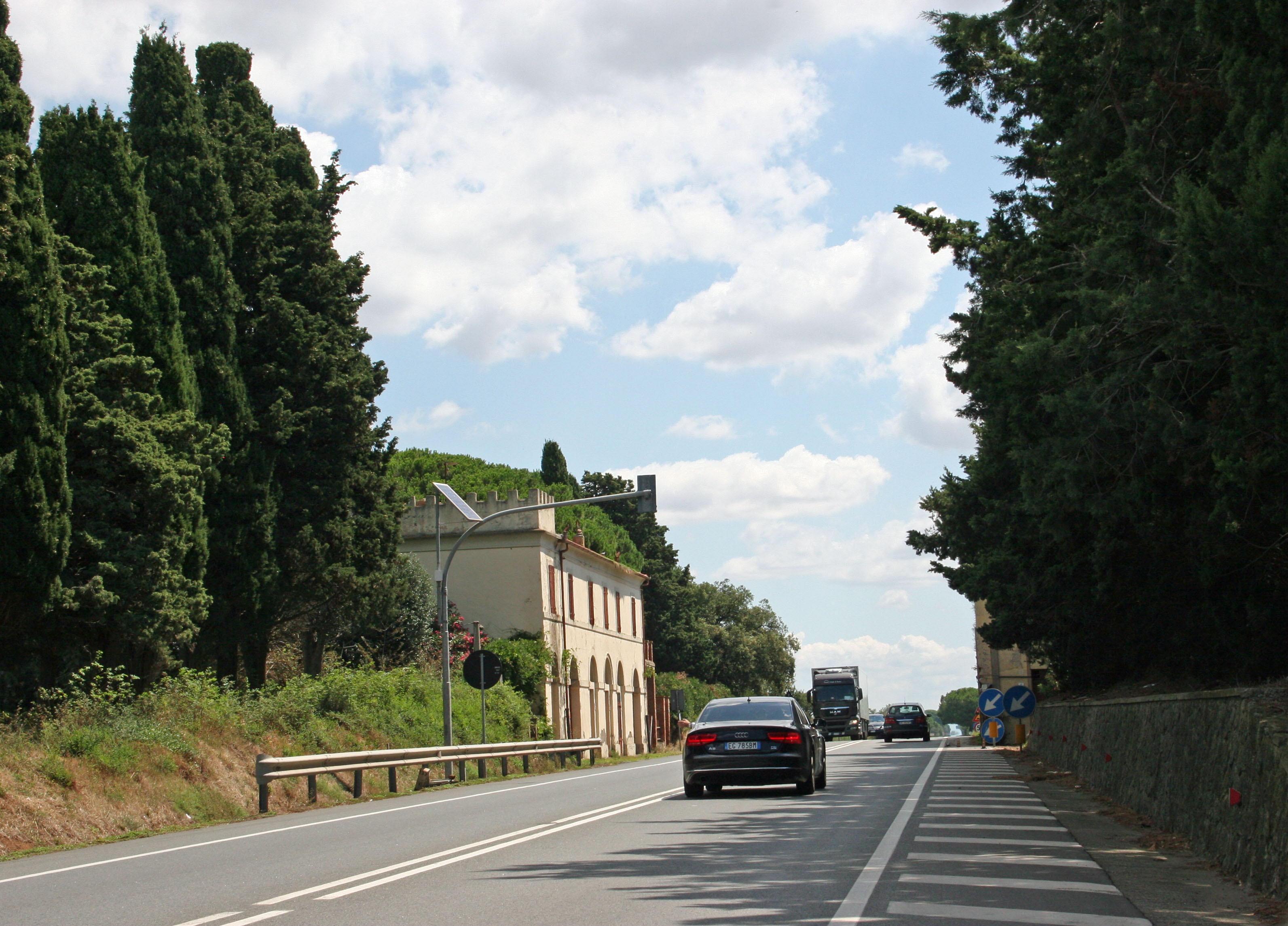 Un tratto di Aurelia ad Ansedonia