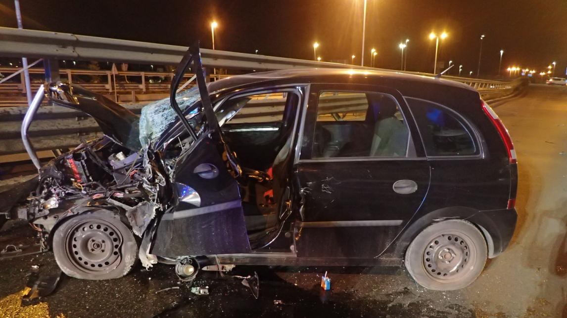 L'auto dopo l'incidente