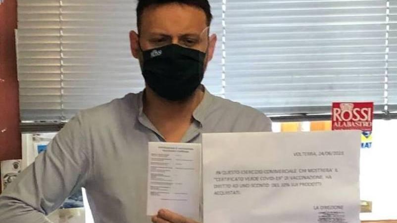 Sconto del dieci per cento a chi mostra in negozio il certificato verde Covid