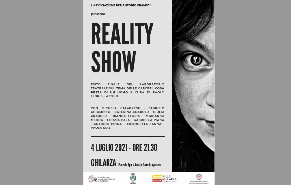 Ghilarza, il 4 luglio in scena lo spettacolo Reality Show
