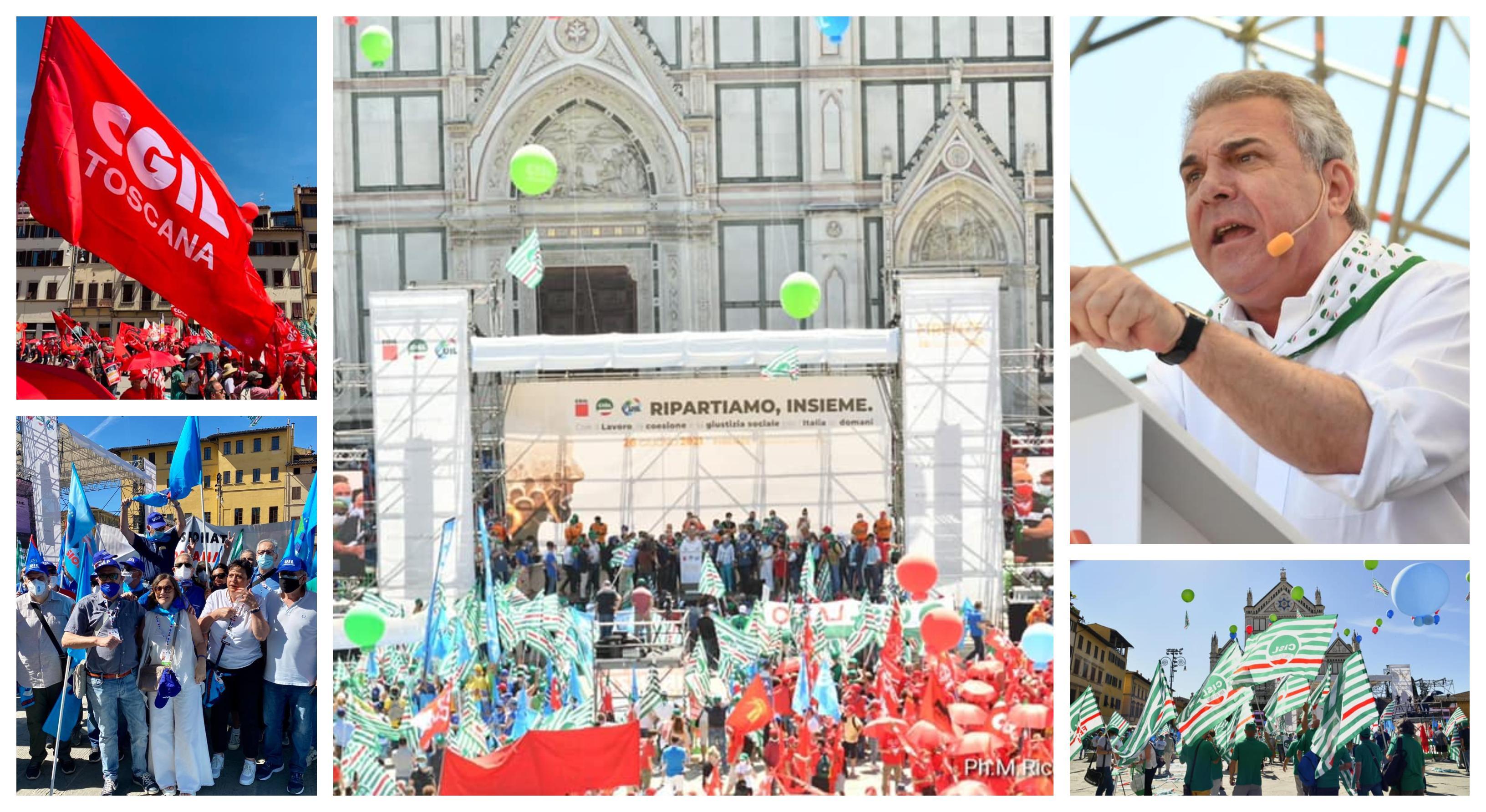 Sindacati in piazza, Sbarra ricorda Luana: "Il governo sblocchi i fondi per la sicurezza non i licenziamenti"