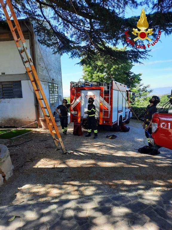 L'intervento dei vigili del fuoco
