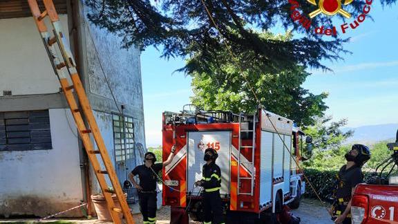 L'intervento dei vigili del fuoco