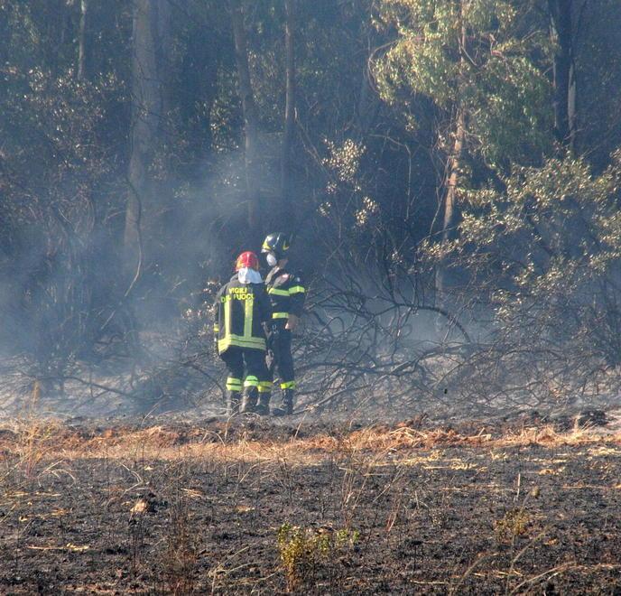Fiamme e fumo, emergenza a Campi Alti 