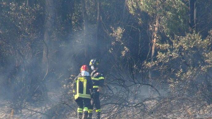 Fiamme e fumo, emergenza a Campi Alti