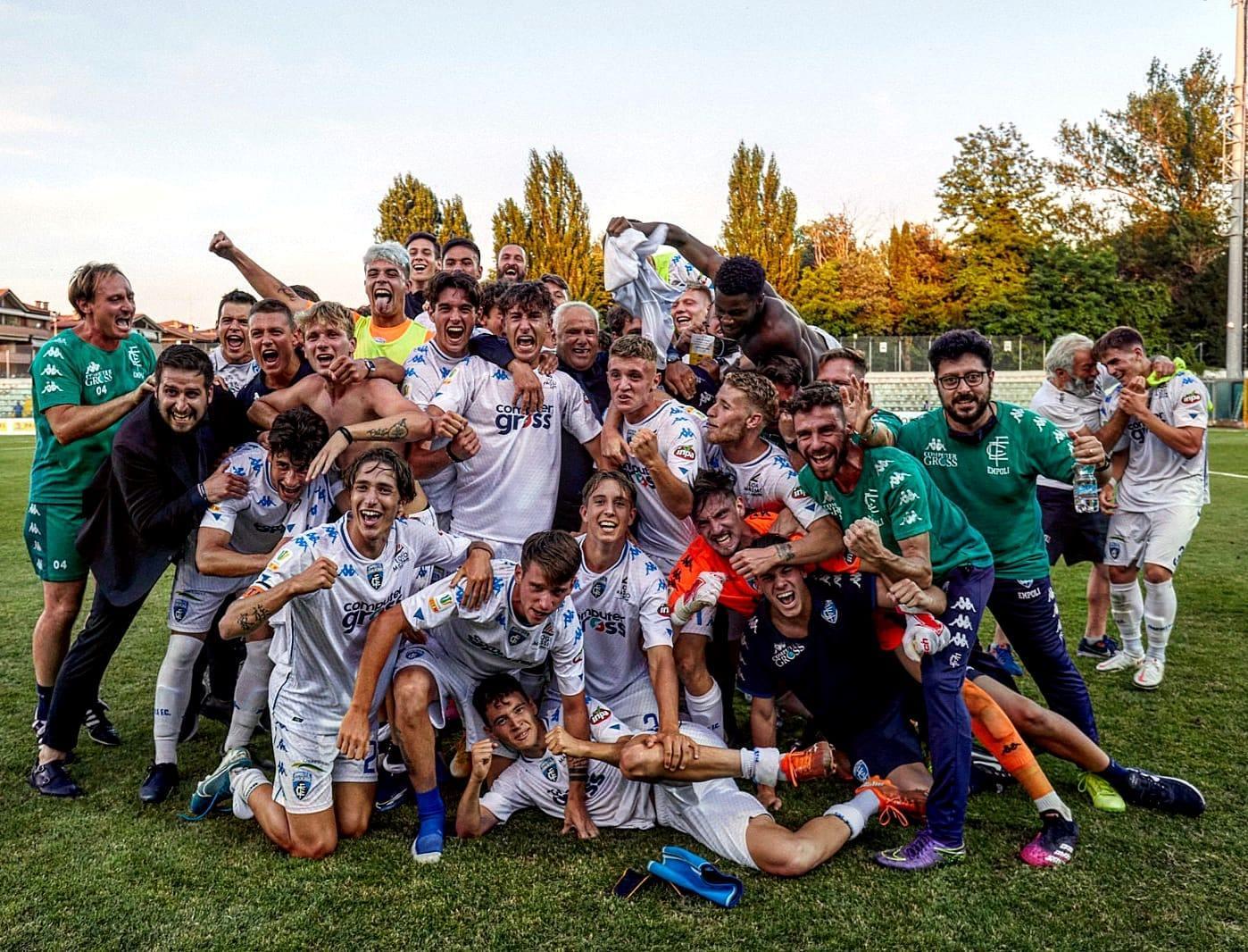 Gli azzurri a fine partita (foto Empoli Fc)