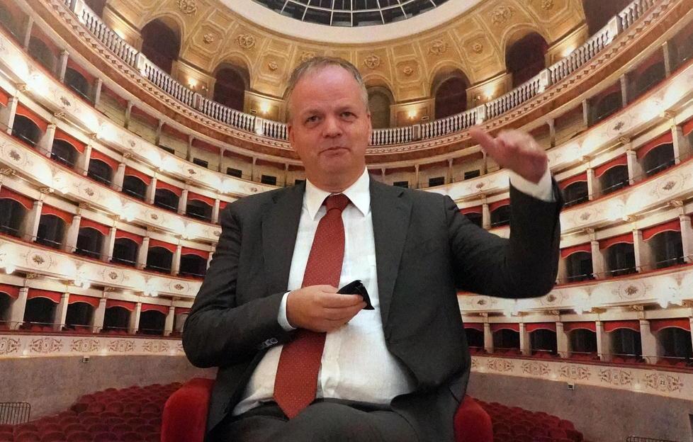 Eike Schmidt, direttore degli Uffici, al teatro Goldoni
