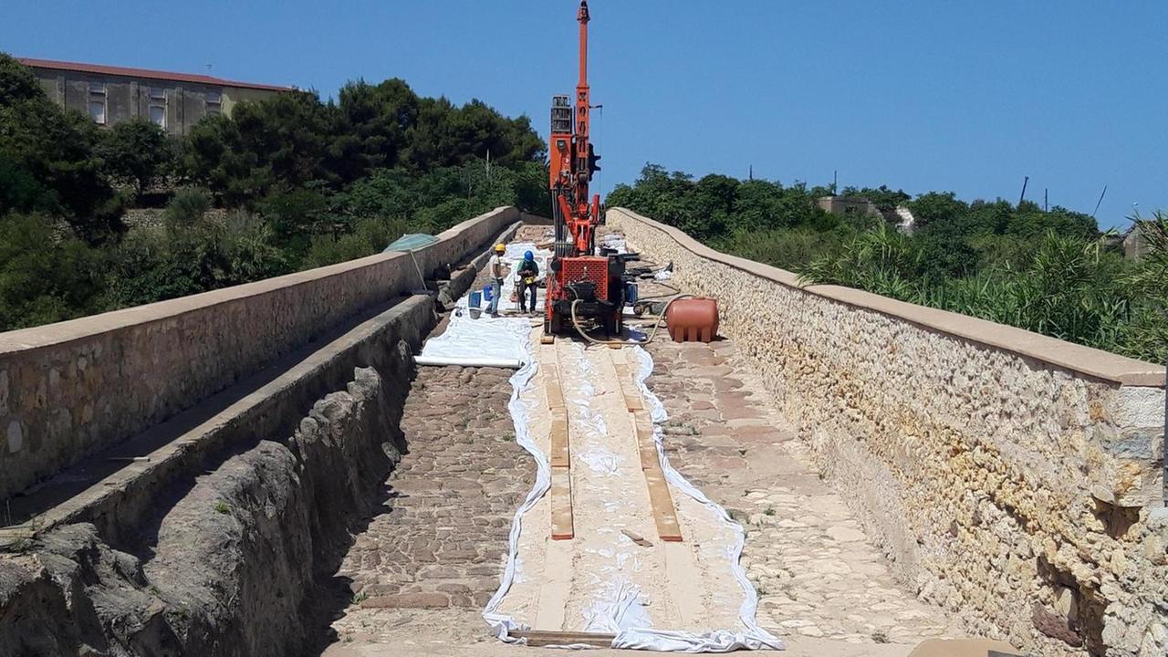 Indagini geognostiche al ponte romano
