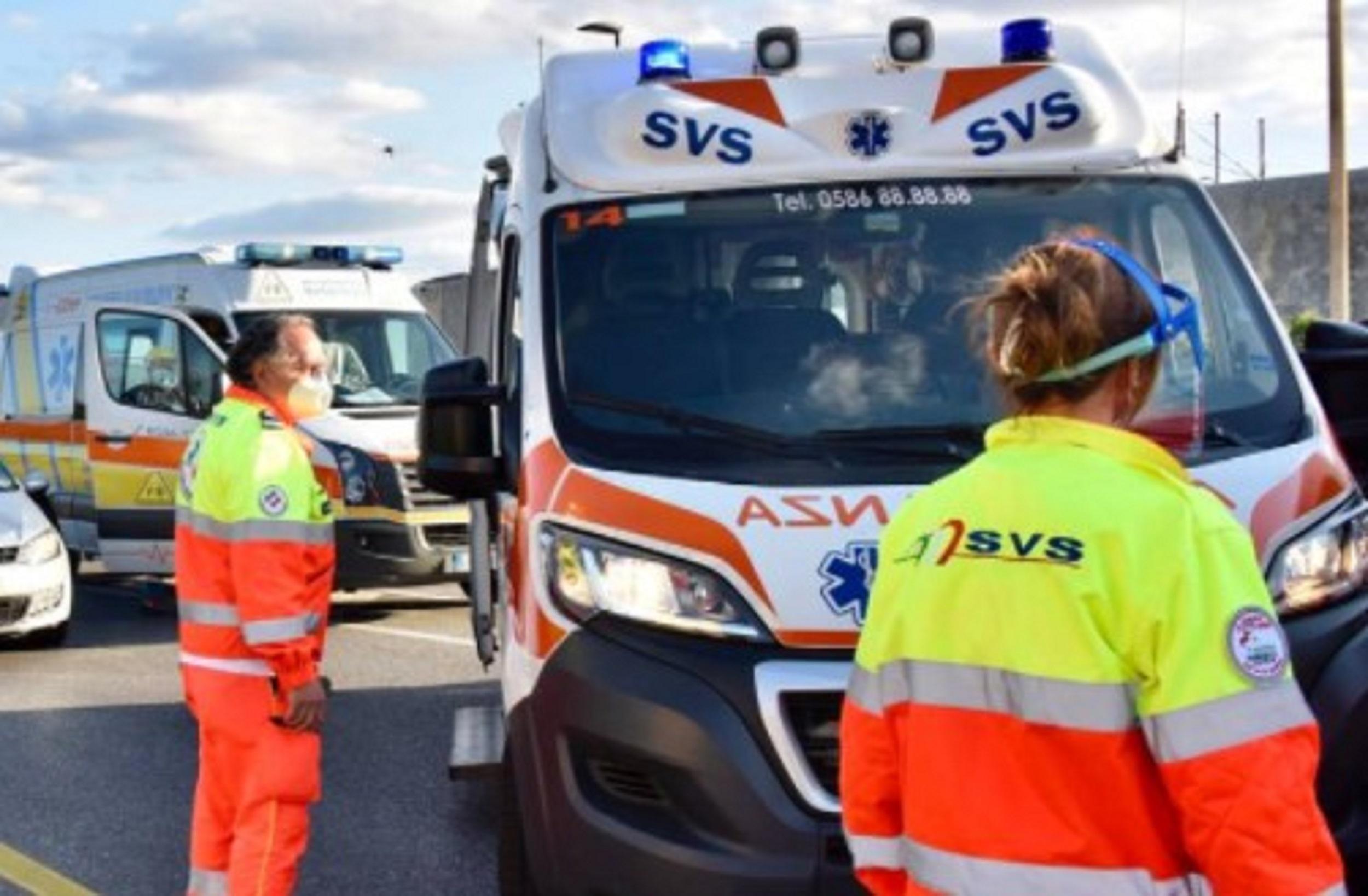 Un soccorso della Svs su viale Italia (foto d'archivio)