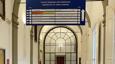 Padiglione storico e Risonanza magnetica con i lavori in corso