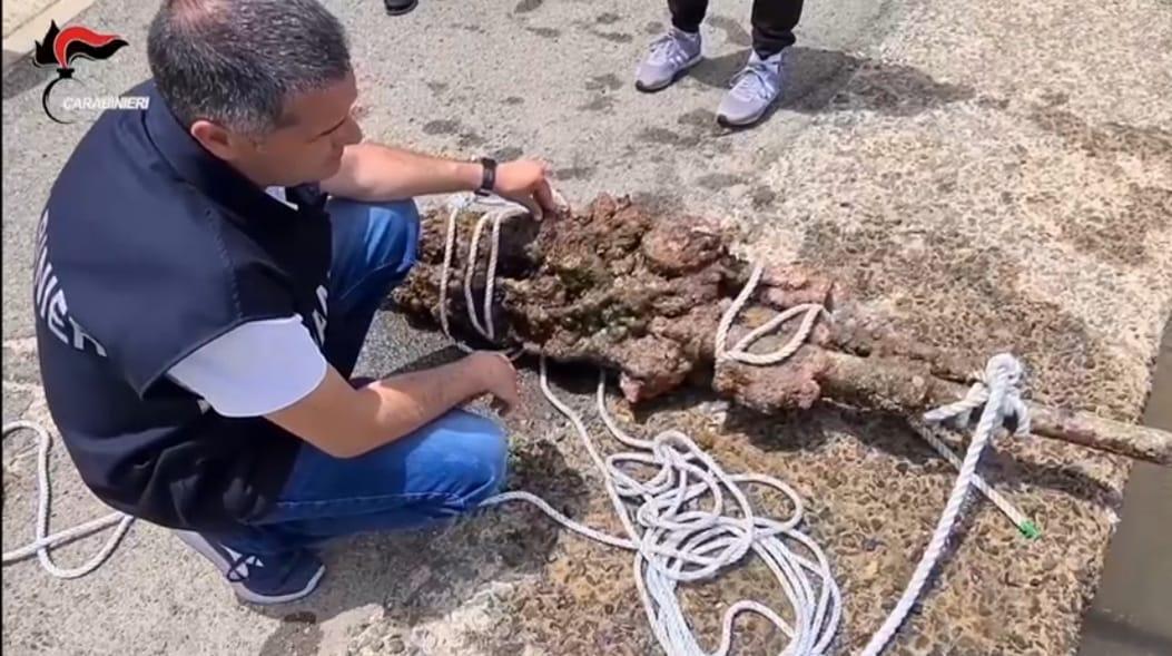 Cannone mitragliera della II guerra mondiale ritrovato in mare 